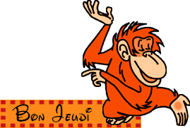Gif animé Bon jeudi singe